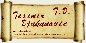 Tešimir Đukanović vizit kartica